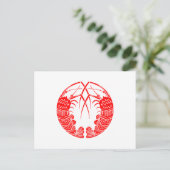 面のとげのあるロブスター ポストカード (スタンド正面)