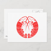 面のとげのあるロブスター ポストカード (正面/裏面)