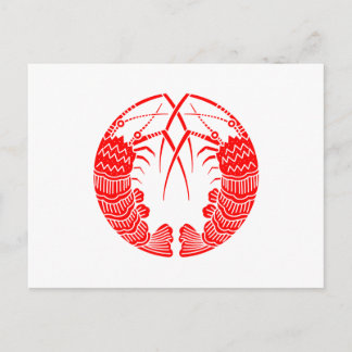 面のとげのあるロブスター ポストカード