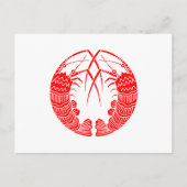 面のとげのあるロブスター ポストカード (正面)