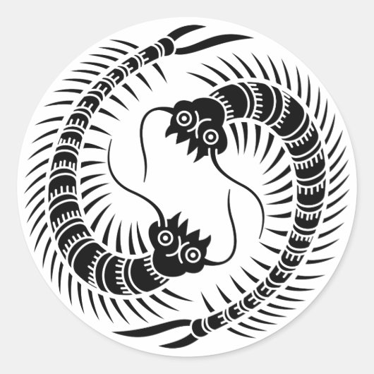 面ムカデの円 ラウンドシール (正面)