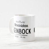 面倒くさがりな星座のユーモアギフト コーヒーマグカップ (正面左)