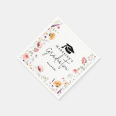 面倒なワイルドフラワー卒業の価値のあるタッセル スタンダードカクテルナプキン (角)