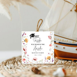 面倒なワイルドフラワー卒業の価値のあるタッセル フェイバータグ