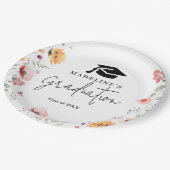 面倒なワイルドフラワー卒業の価値のあるタッセル ペーパープレート (アングル)