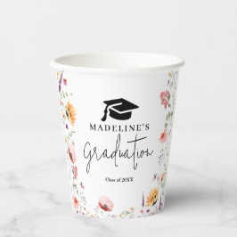 面倒なワイルドフラワー卒業の価値のあるタッセル 紙コップ