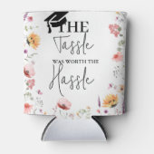 面倒なワイルドフラワー卒業の価値のあるタッセル 缶クーラー (正面)