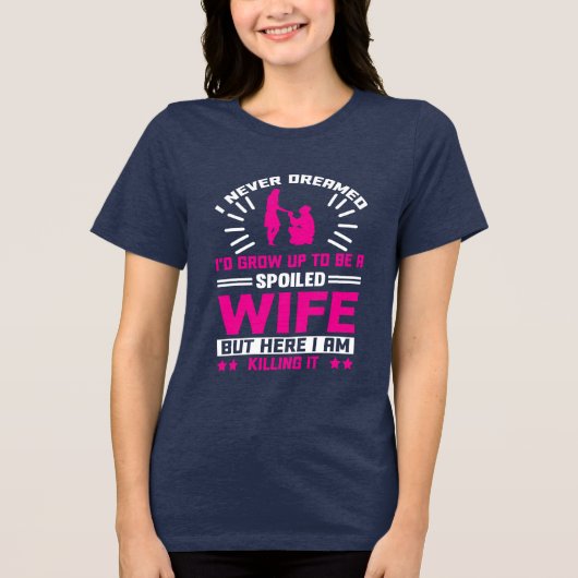 面倒な妻のワードアート トライブレンドTシャツ (正面)