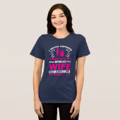 面倒な妻のワードアート トライブレンドTシャツ (正面全面)
