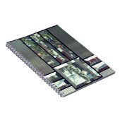 面取りガラス樺の木木の金属銀モダン ノートブック (右側)