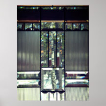 面取りガラス樺の木木の金属銀モダン