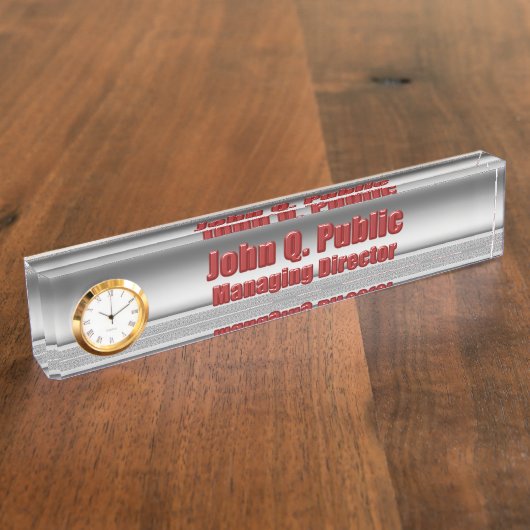 面取りプレス鋼机用ネームプレート デスクネームプレート (側面)