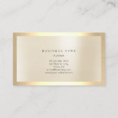 面取り金ゴールドガラスフレーム金属ミニマルアイボリー 名刺 (裏面)