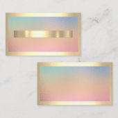 面取り金ゴールドフレーム金属ホログラフィグラデーションック 名刺 (正面/裏面)
