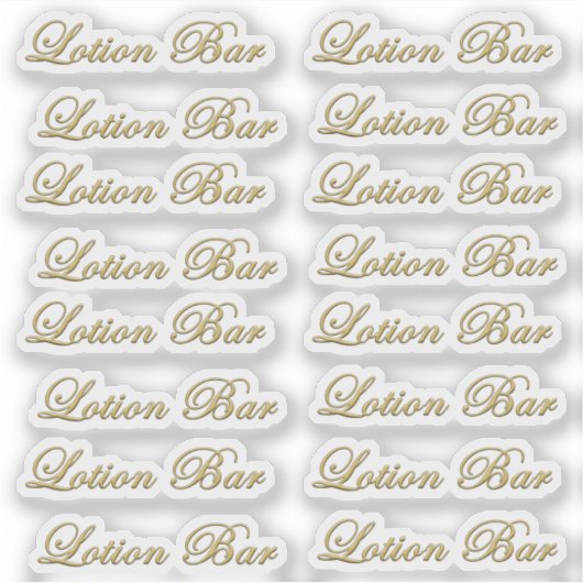 面取り金属金ゴールドスクリプトローションバー防水 シール (正面)