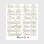 面取り金属金ゴールドスクリプトローションバー防水 シール (シート)