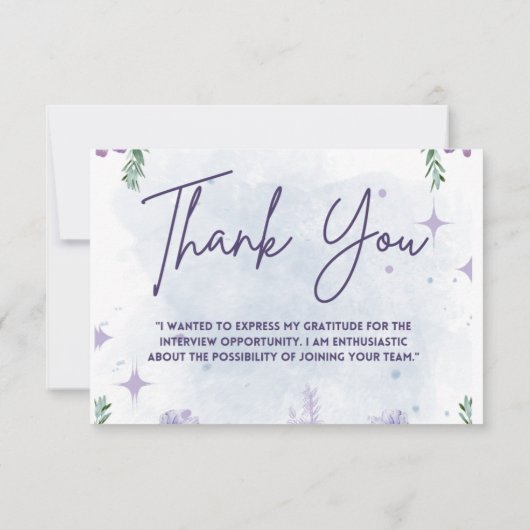 面接サンキューカード サンキューカード (裏面)