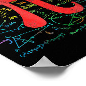 面白いπデーの数学の方程式 数学教師 生徒 地 ポスター (角)