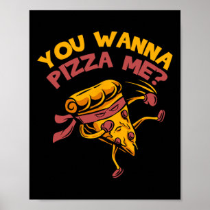 面白いあなたはピザ私食品好き ポスター