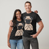 面白いいたずらパグ犬の動物愛 Tシャツ (ユニセックス)