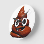 面白いうんこ ラウンド壁時計 (傾斜)