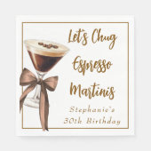 面白いおしゃれなエスプレッソマティーニを飲もう 誕生日 スタンダードランチョンナプキン (正面)
