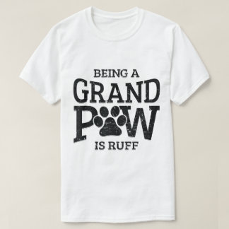 面白いおじいちゃん犬好きデザイン Tシャツ