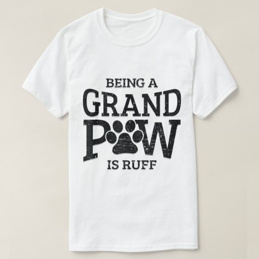 面白いおじいちゃん犬好きデザイン Tシャツ (デザイン正面)