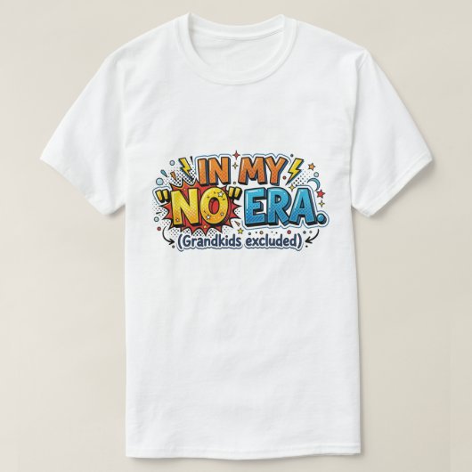 面白いおじいちゃん In My No Era お孫さん以外は除外 レトロ Tシャツ (デザイン正面)