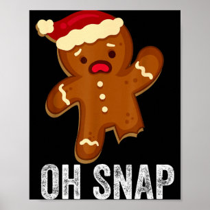 面白いおっとショットジンジャーブレッドマンクリスマスクッキー Xma ポスター