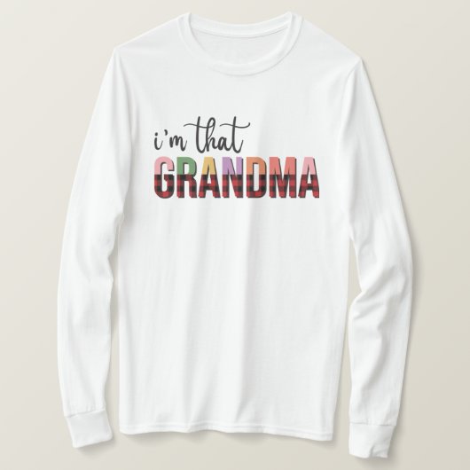 面白いおばあちゃんのワードアート Tシャツ (デザイン正面)