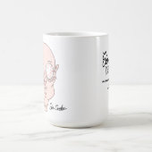 面白いおびえたキャラクターの顔 コーヒーマグカップ (中央)