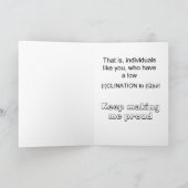 面白いおめでとう卒業生 カード (内部)