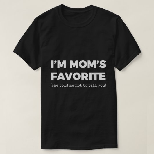 面白いお母さんのお気に入りの兄弟姉妹のユーモア Tシャツ (デザイン正面)