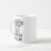 面白いお気に入りの子供婿ギフト コーヒーマグカップ (正面左)