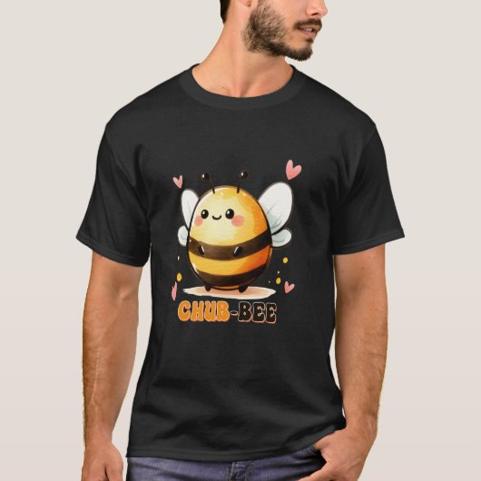 面白いお父さんのジョーク Chub-Bee デザイン Tシャツ (正面)