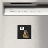 面白いお猿の思考ミーム 6 7 ミーム マグネット (インサイチュ (食洗機))