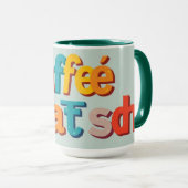 面白いお茶会のうわさ話とコーヒーの習慣 マグカップ (正面右)