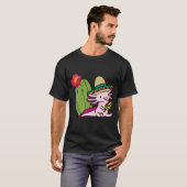 面白いかわいい小さなウーパールーパー Tシャツ (正面フル)