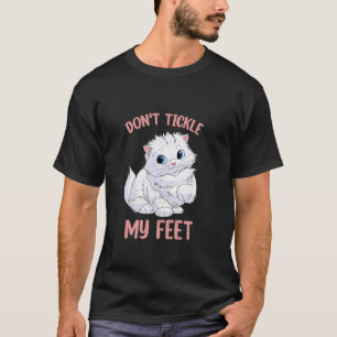 面白いくすぐりキャンプ くすぐり名人 かわいい子猫 猫 L Tシャツ