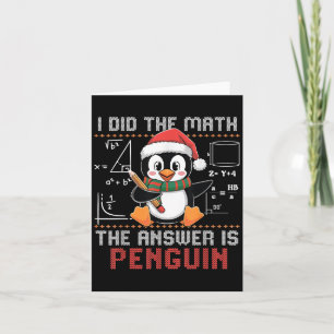 面白いことに私が計算してみた 答えはペンギンのクリスマス カード