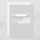 面白いことに、あなたは私をバレンタインデーのユーモアとして自動補完する シーズンカード (正面/裏面)