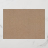 面白いことに、私が君にカードを買うことになったんだ。仲間の証のカードだよ。 箔招待状 (裏面)