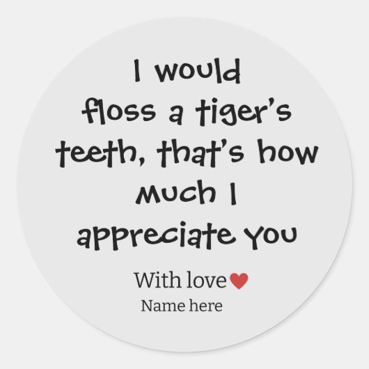 面白いことに、虎の歯をフロスするくらい、つまり ラウンドシール (正面)