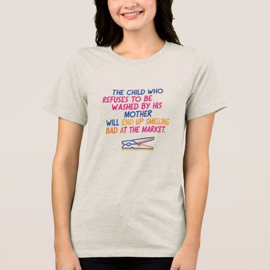 面白いことわざ トライブレンドTシャツ (正面)