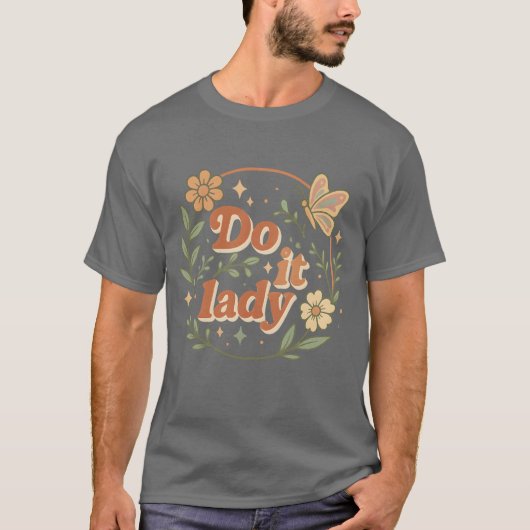 面白いことをする女性の冗談ユーモア Tシャツ (正面)