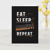 面白いことを言う警察官 カード (黄色い花)