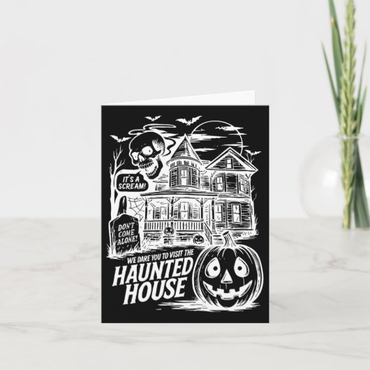 面白いぞ、勇気を出してこの恐怖の館に来てみろ カード (正面)