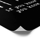 面白いたし算のマーク 6 7 67 数字のジョーク ポスター (角)