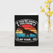 面白いね。幸せなら知ってるティレックスのセリフ カード (黄色い花)